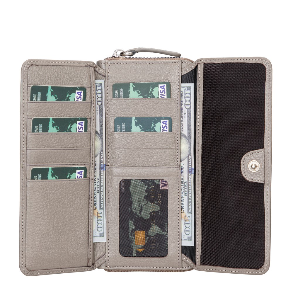 Ti̇ago Deri̇ Kadın Cüzdan Fl06 Vi̇zon