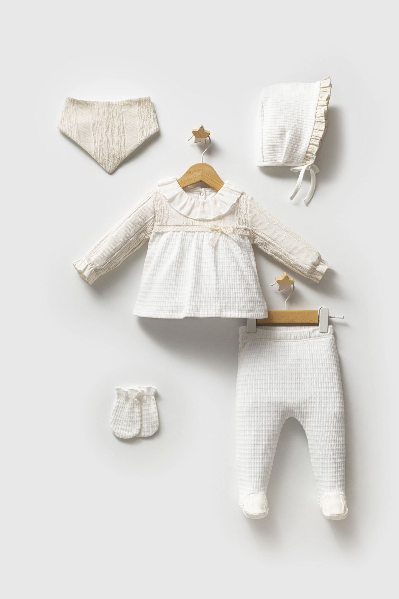 Tongs Baby Authenti̇c 5 Li̇ Zıbın Takım Ekru