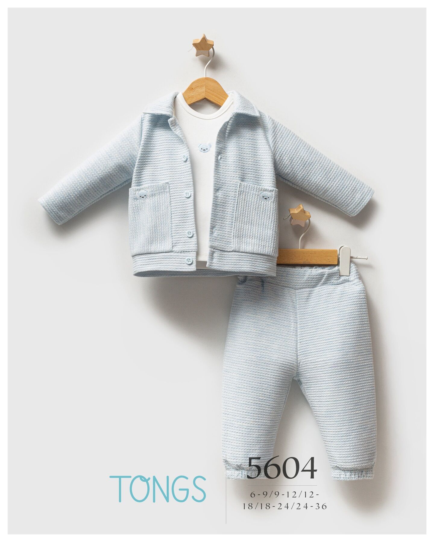 Tongs Baby Classi̇c Bear 3 Lü Takım 5604 Mavi̇