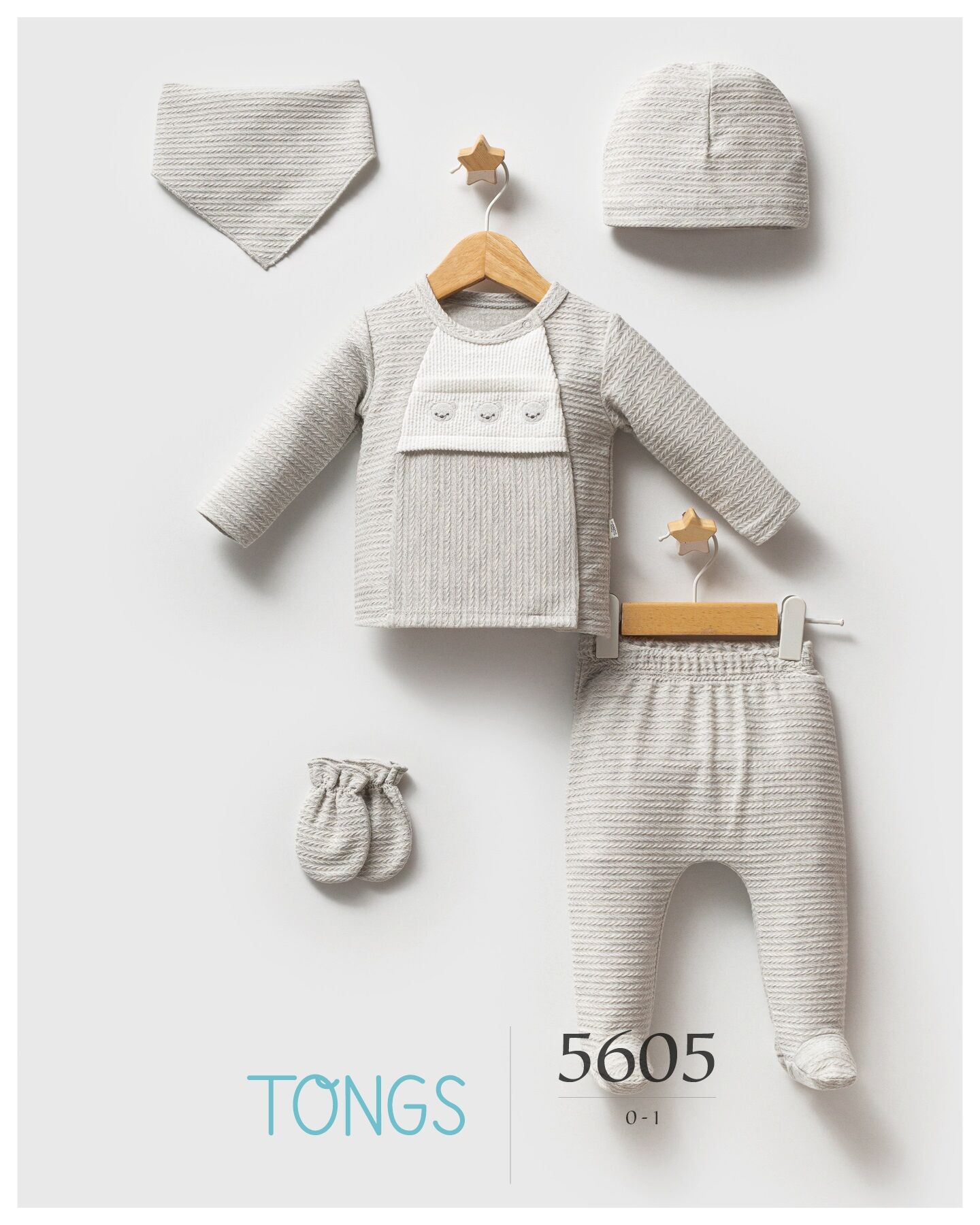 Tongs Baby Classi̇c Bear 5 Li̇ Hastane Çıkışı 5605 Gri̇