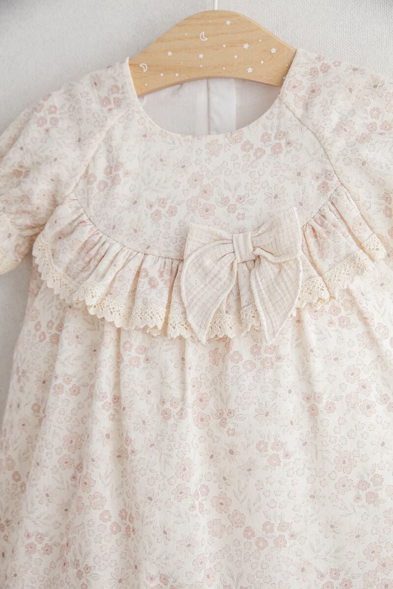 Tongs Baby Flowery Elbi̇se 5502 Bej