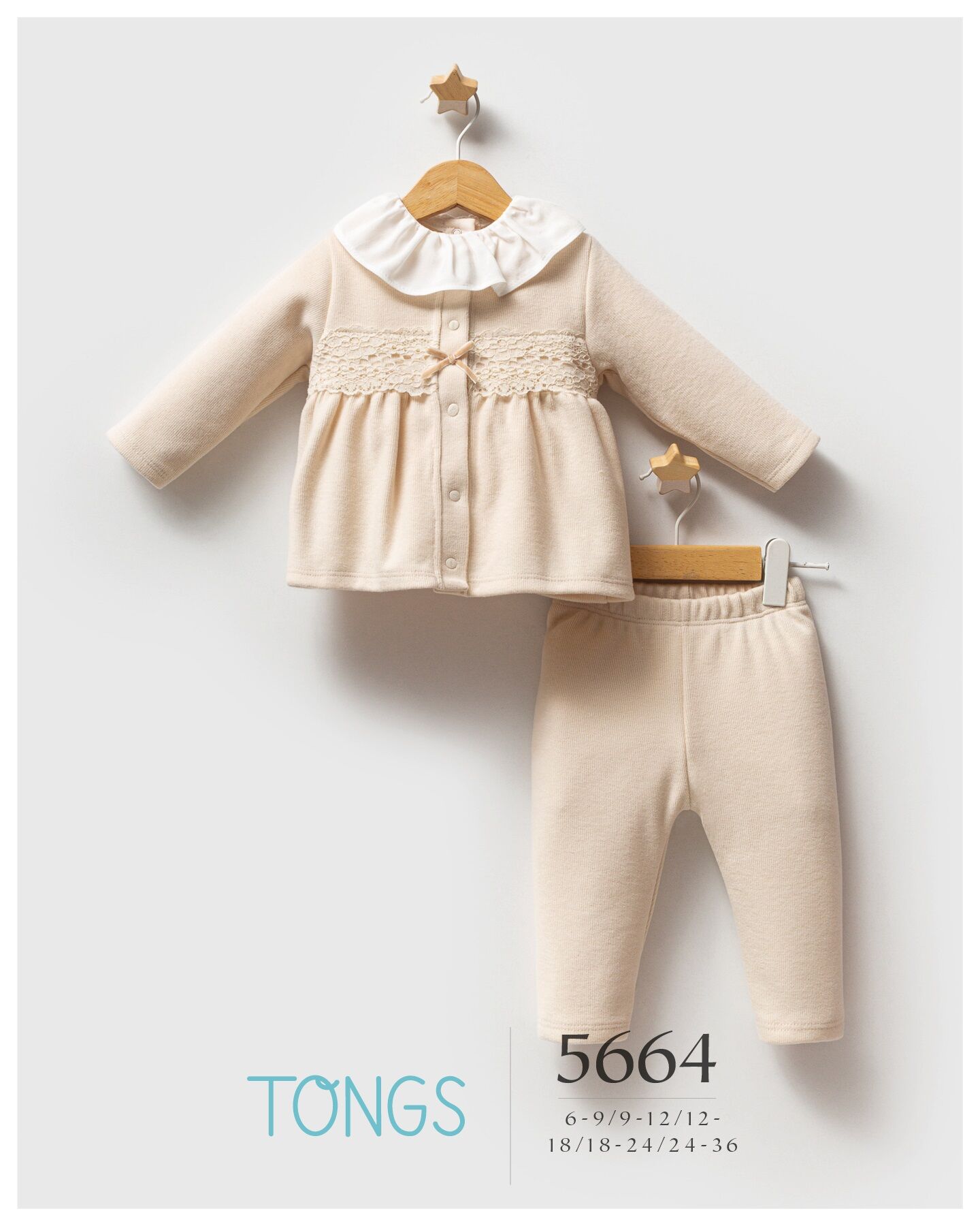 Tongs Baby Lace Dream 3 Lü Takım 5664 Ekru