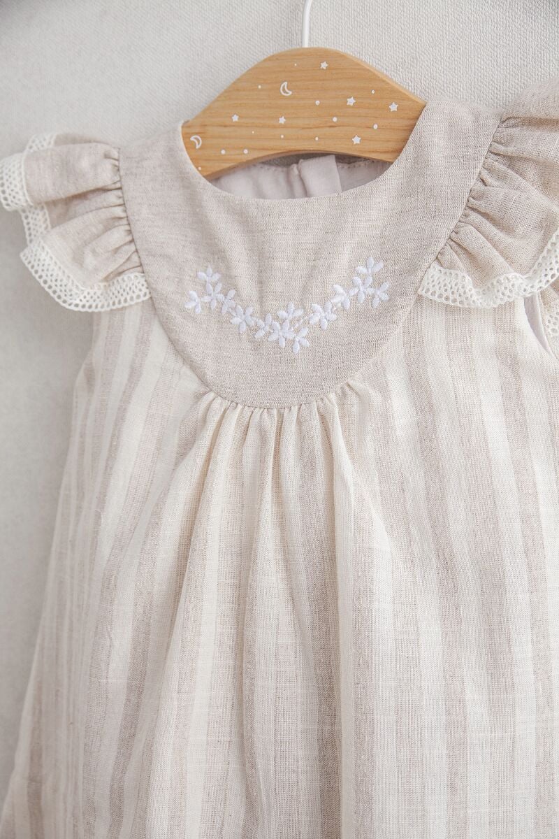 Tongs Baby Nostalgi̇a Bebek Body 5512 Bej