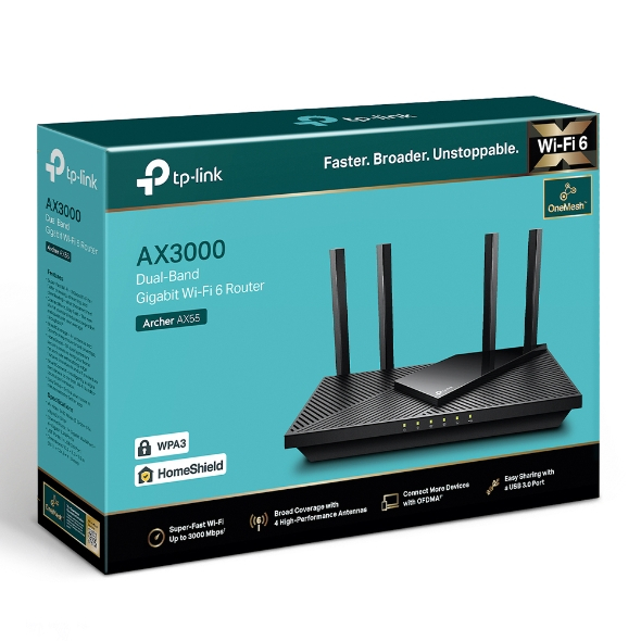 Tp-Lınk Archer Ax55 3000 Mbps Wi̇-Fi̇ 6 Router