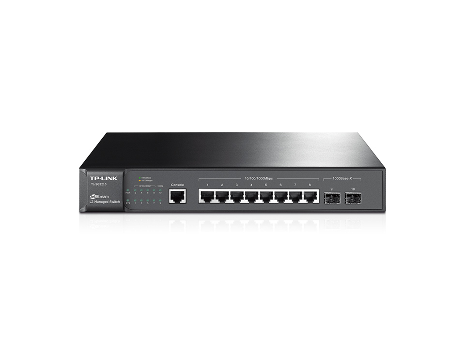 Tp-Lınk T2500G-10Ts Jetstream 8 Port Gıgabıt L2 Yöneti̇lebi̇li̇r Swıtch+2 Sfp (Tl-Sg3210)