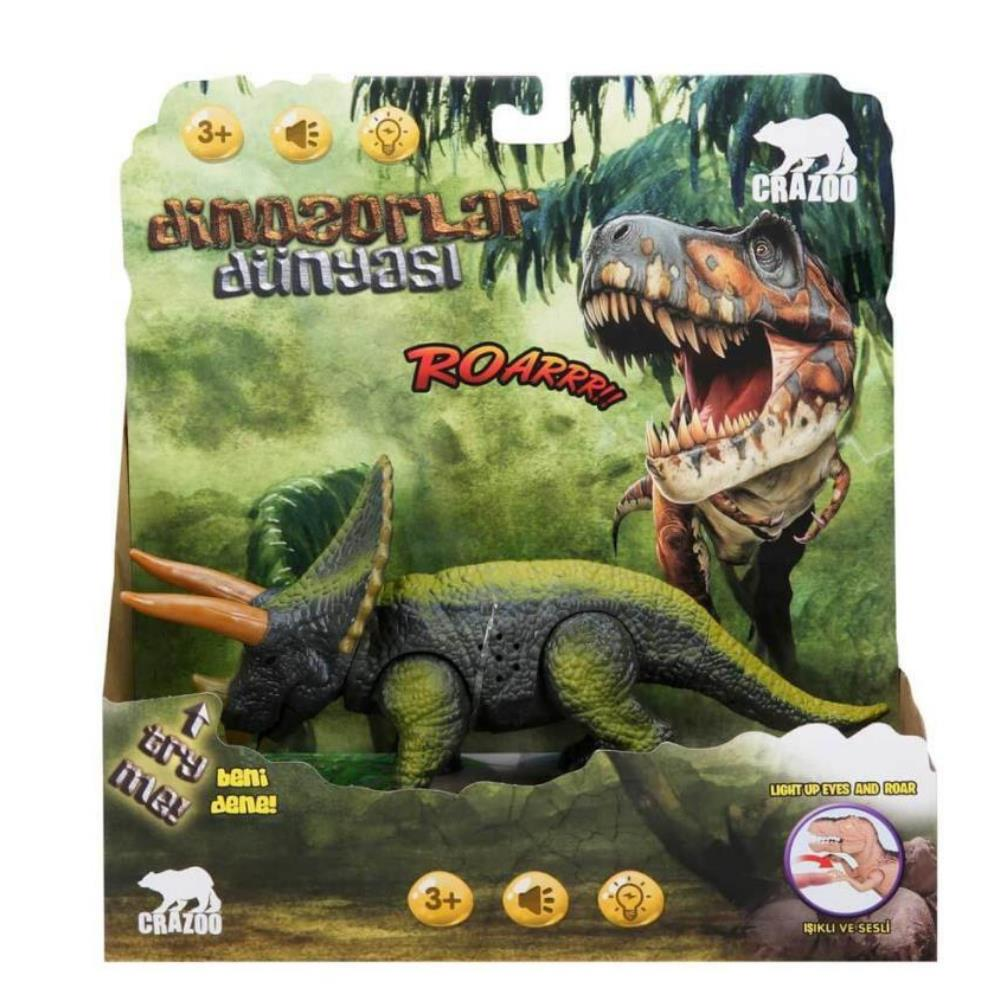 Tri̇ceraptors Di̇nozor Işıklı Sesli̇ - Rs6171