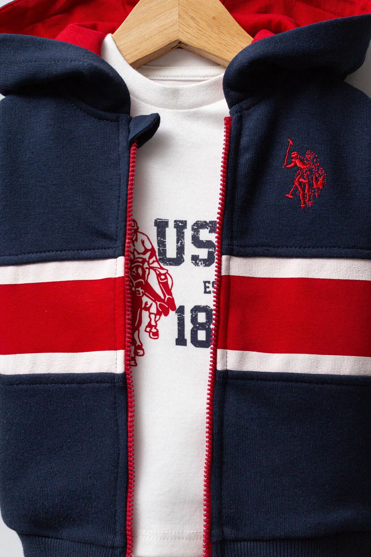 U.s. Polo Assn 3 L&uuml; Takım Usb2553 Laci̇vert-Kırmızı