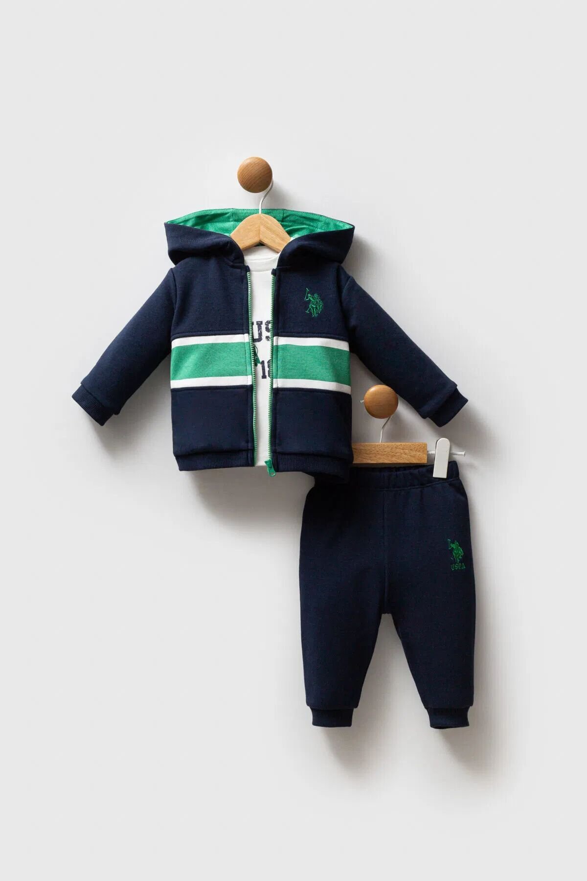 U.s. Polo Assn 3 Lü Takım Usb2553 Laci̇vert-Yeşi̇l