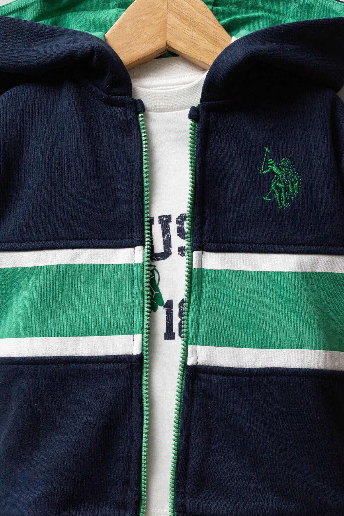 U.s. Polo Assn 3 Lü Takım Usb2553 Laci̇vert-Yeşi̇l