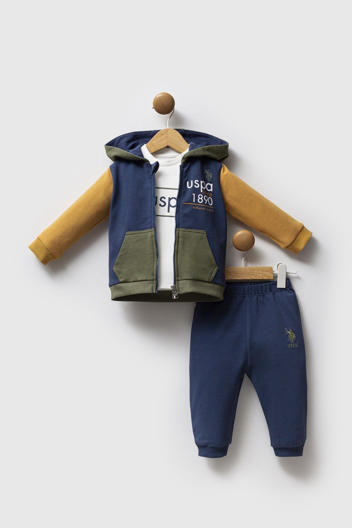 U.s. Polo Assn 3 Lü Takım Usb2574 İndi̇go Hardal
