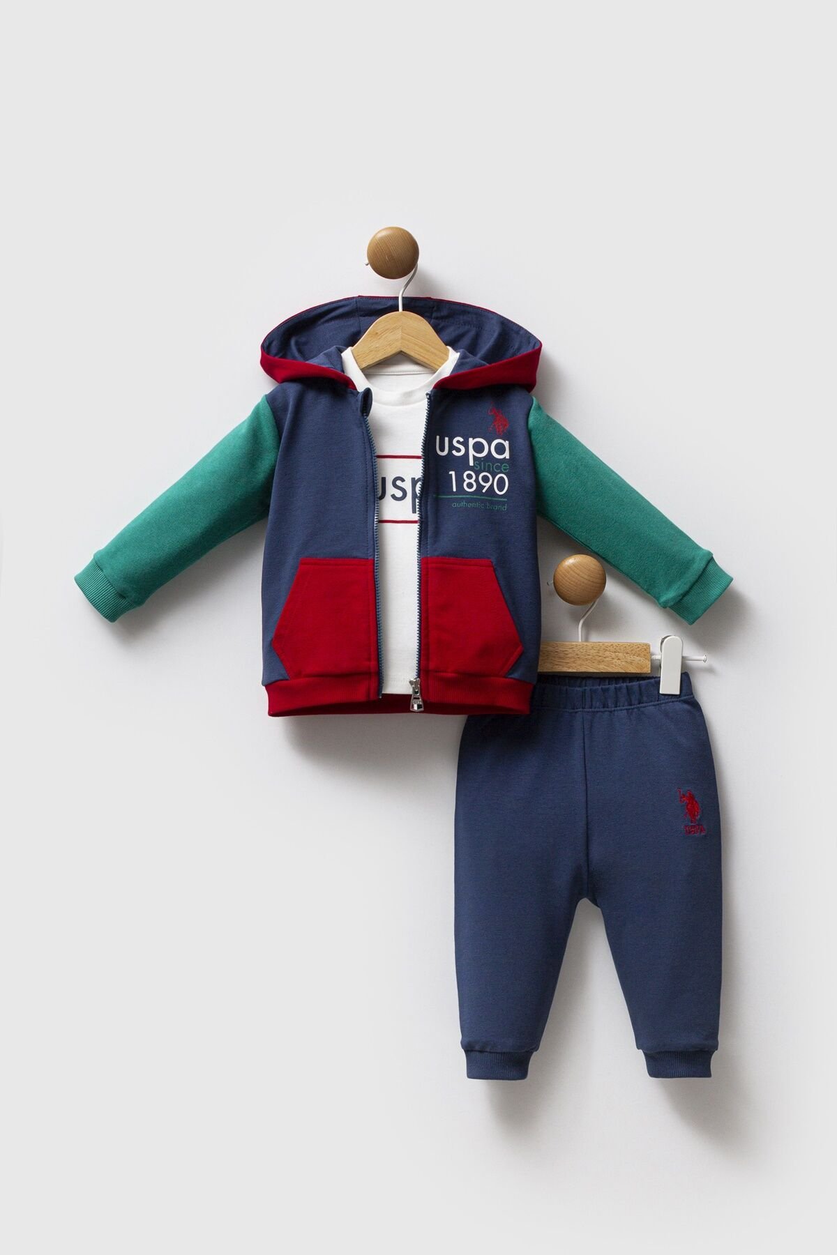 U.s. Polo Assn 3 Lü Takım Usb2574 İndi̇go Yeşi̇l