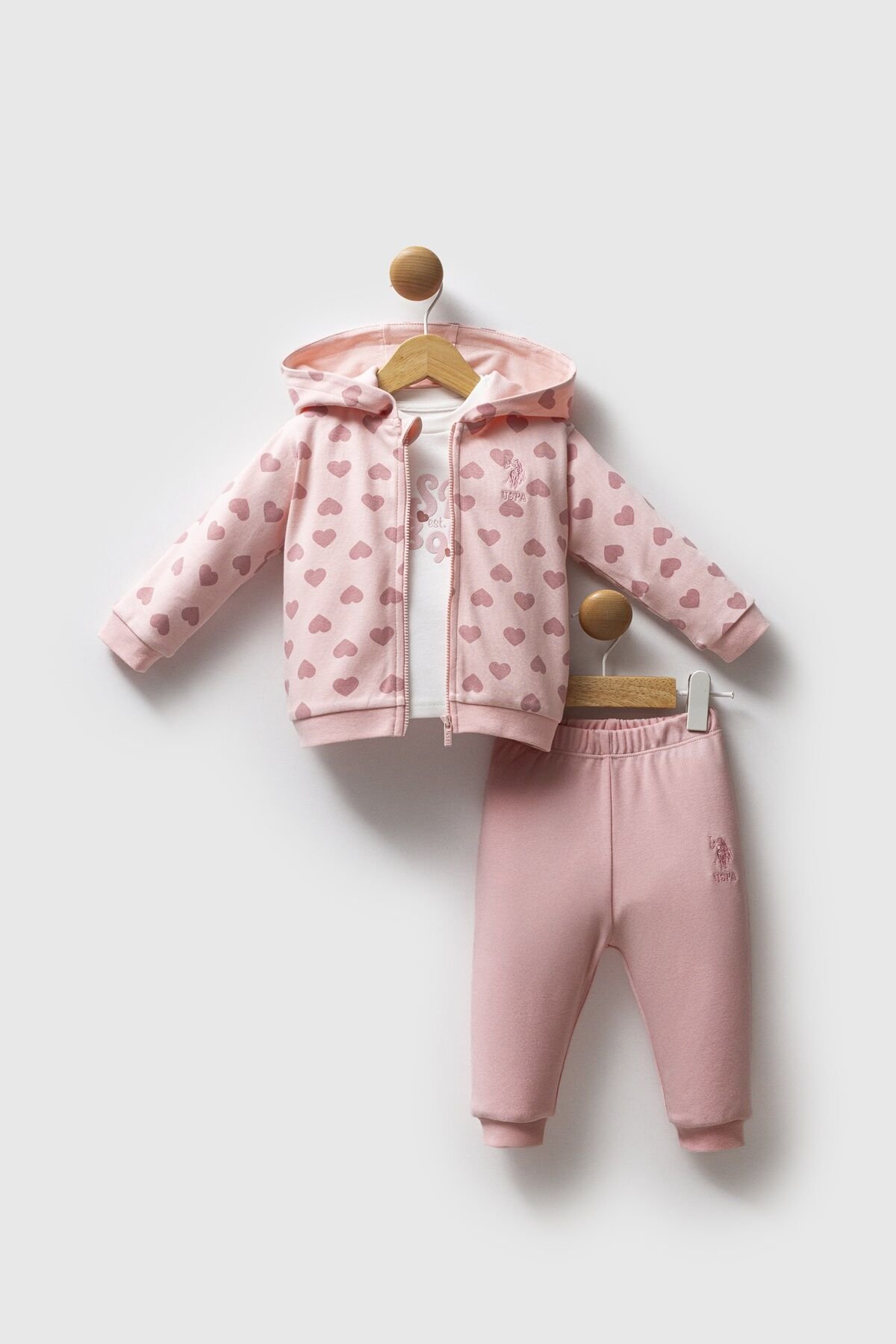 U.s. Polo Assn 3 Lü Takım Usb2712 Açık Pembe