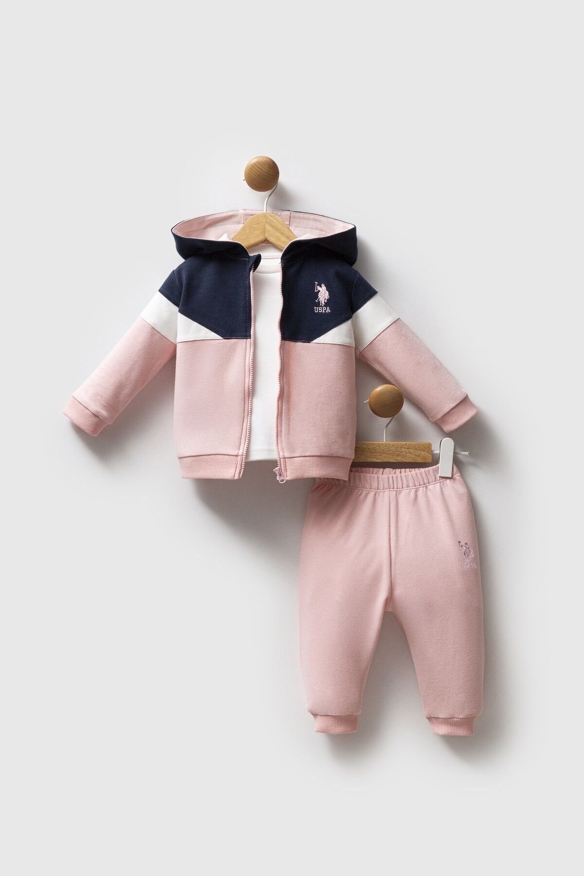 U.s. Polo Assn 3 Lü Takım Usb2758 Açık Pembe