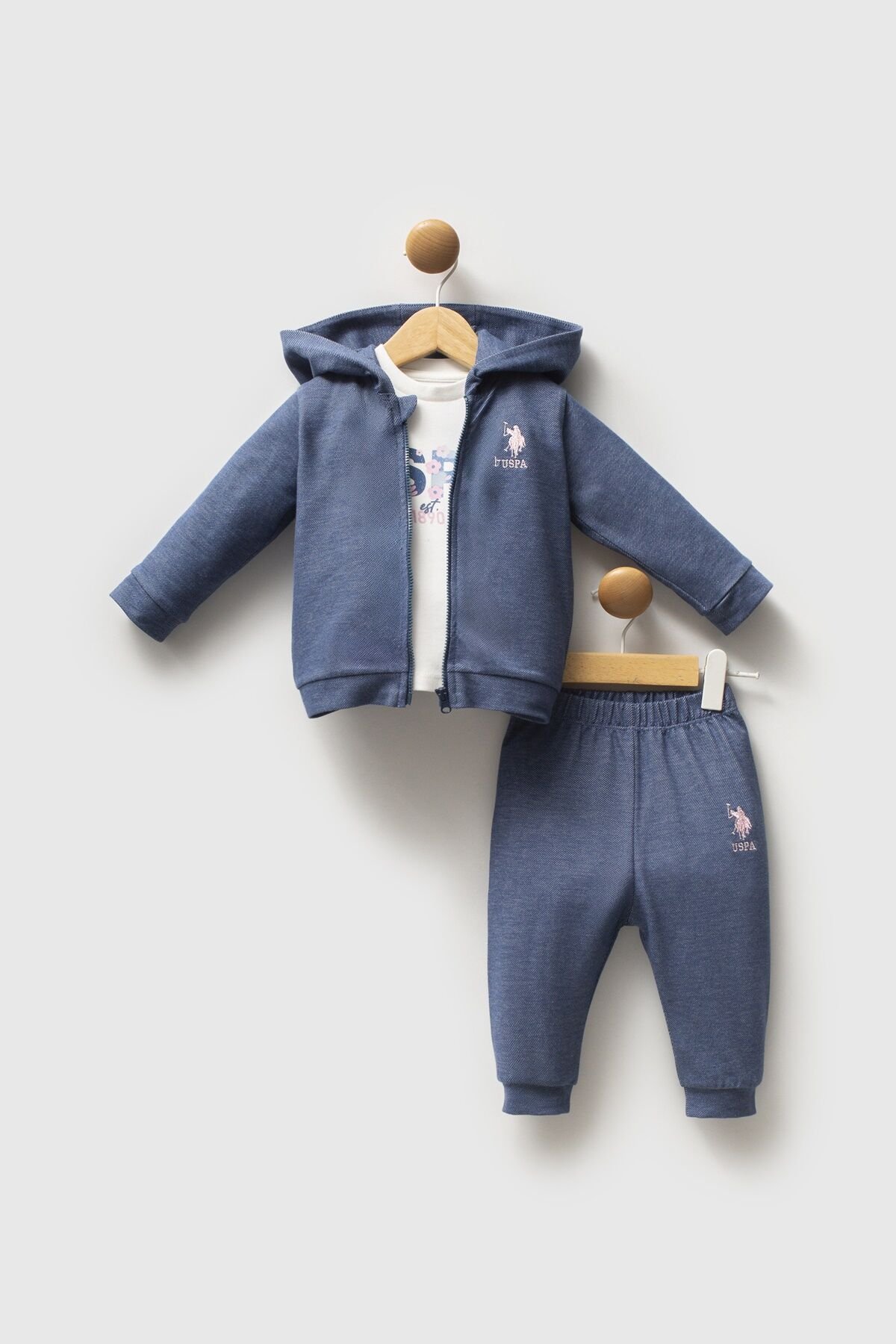 U.s. Polo Assn 3 Lü Takım Usb2778 Mavi̇