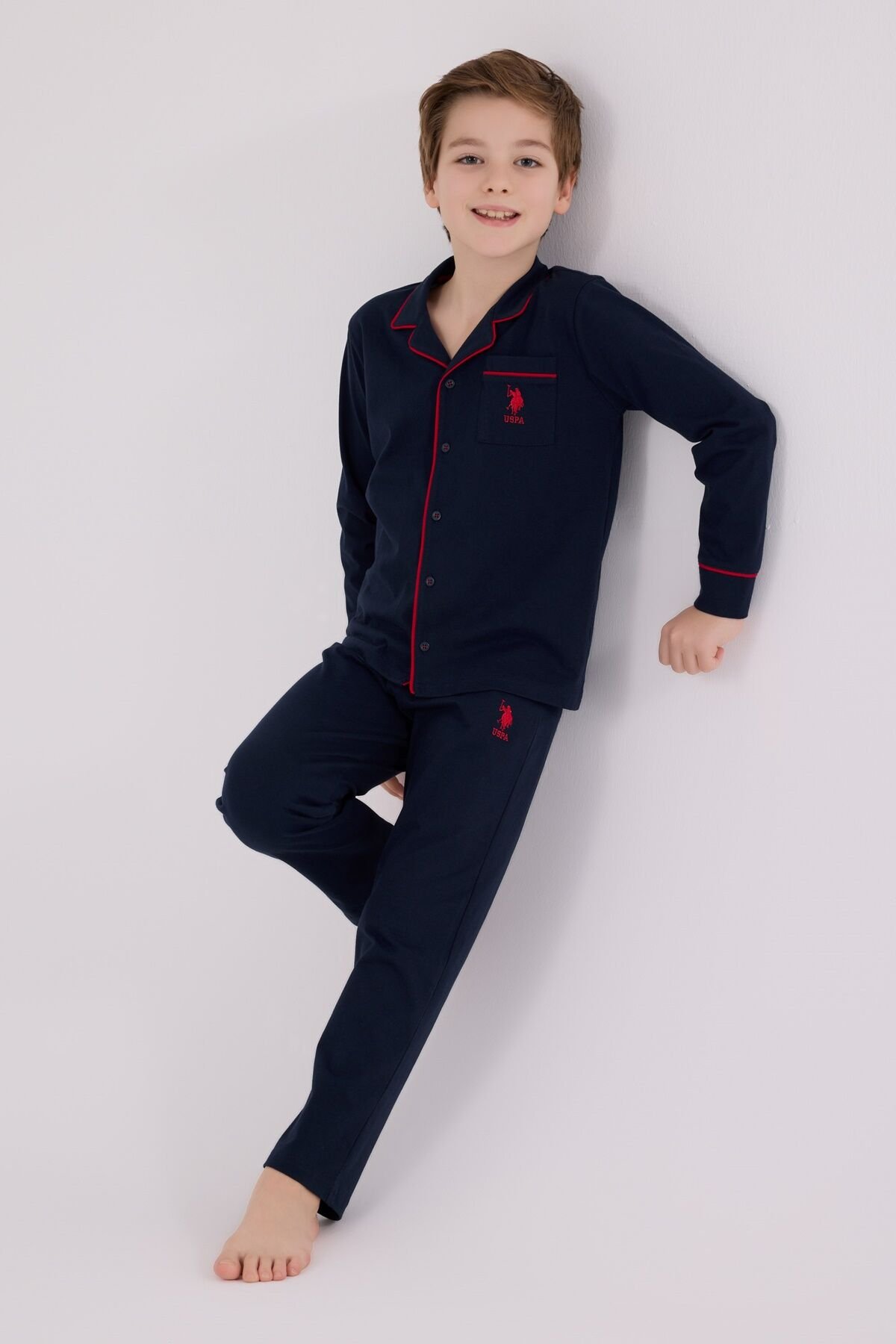 U.s. Polo Assn Gömlek Pi̇jama Us2234-4 Laci̇vert