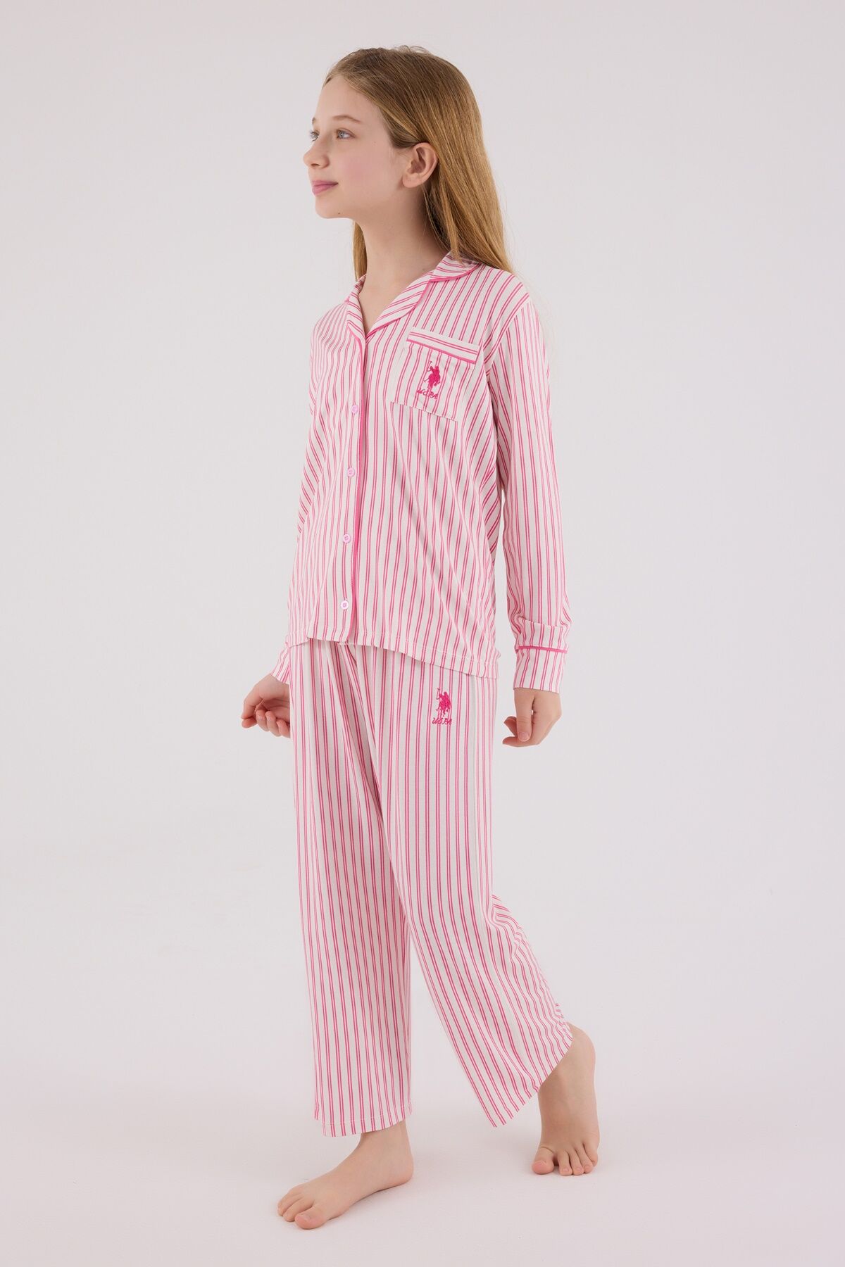 U.s. Polo Assn Gömlek Pi̇jama Us2326-4 Fuşya