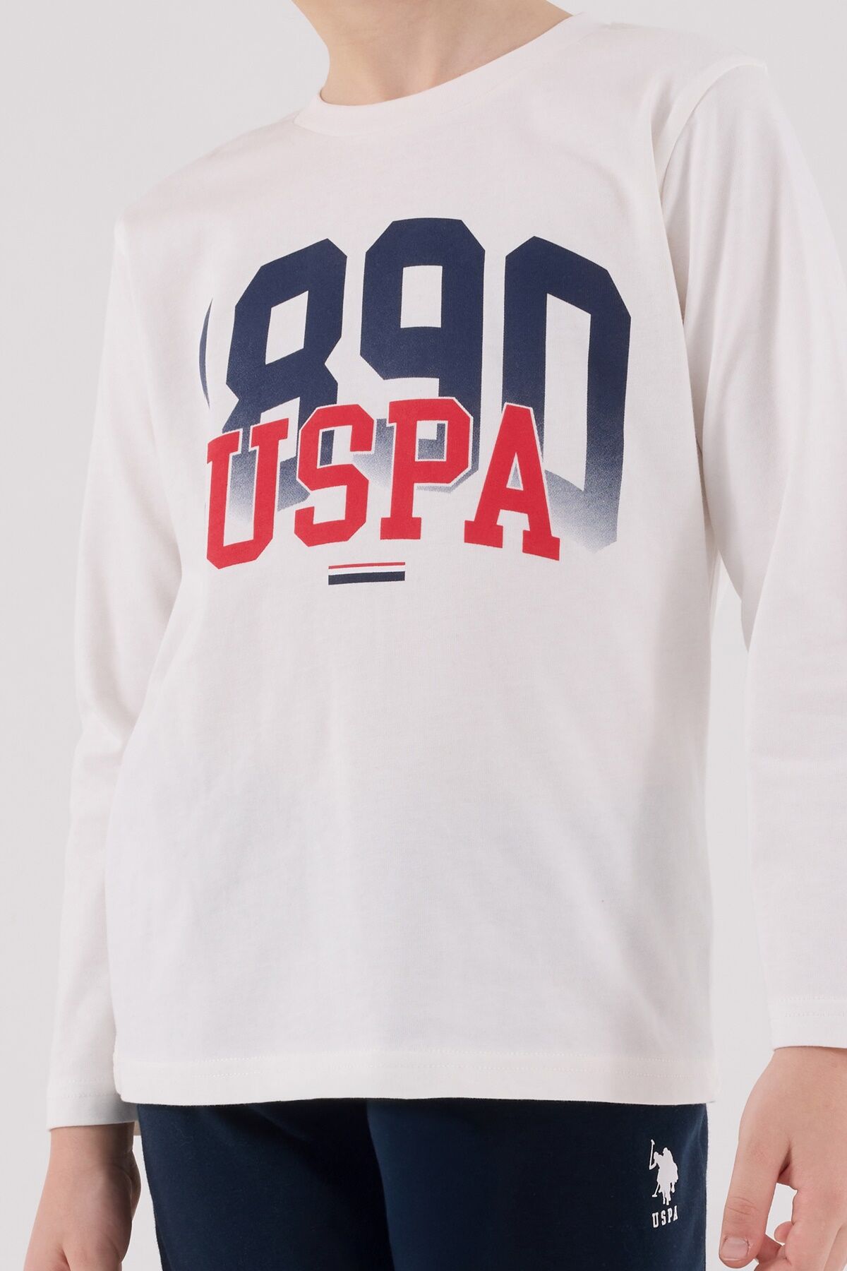U.s. Polo Assn Uzun Kol Pi̇jama Takım Us2203-4 Beyaz