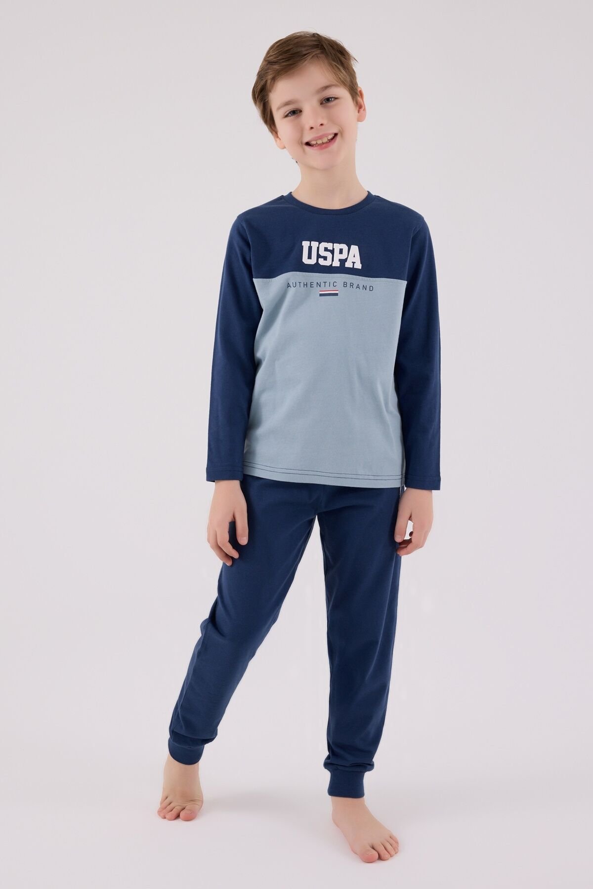 U.s. Polo Assn Uzun Kol Pi̇jama Takım Us2220-4 Koyu İndi̇go