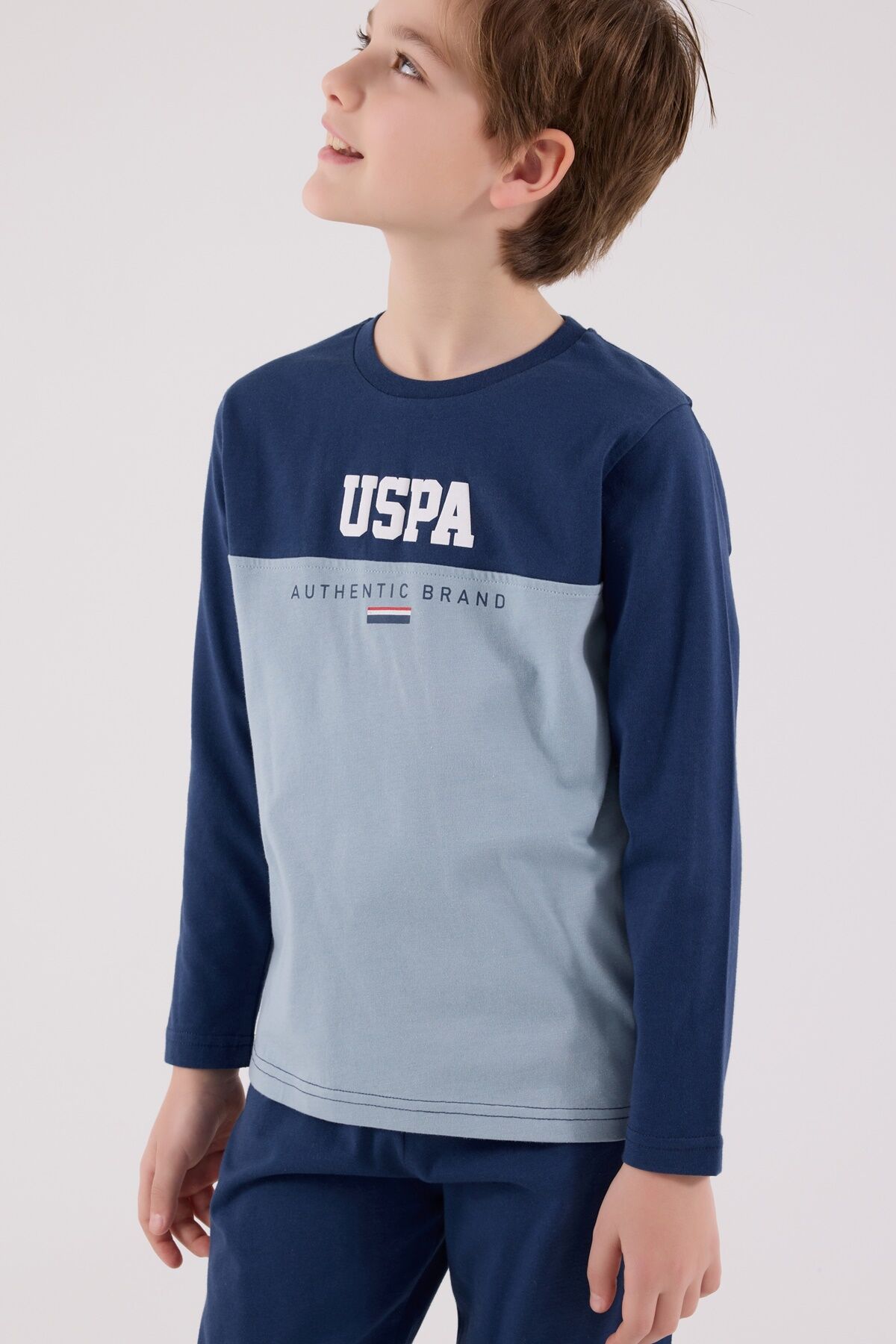 U.s. Polo Assn Uzun Kol Pi̇jama Takım Us2220-4 Koyu İndi̇go