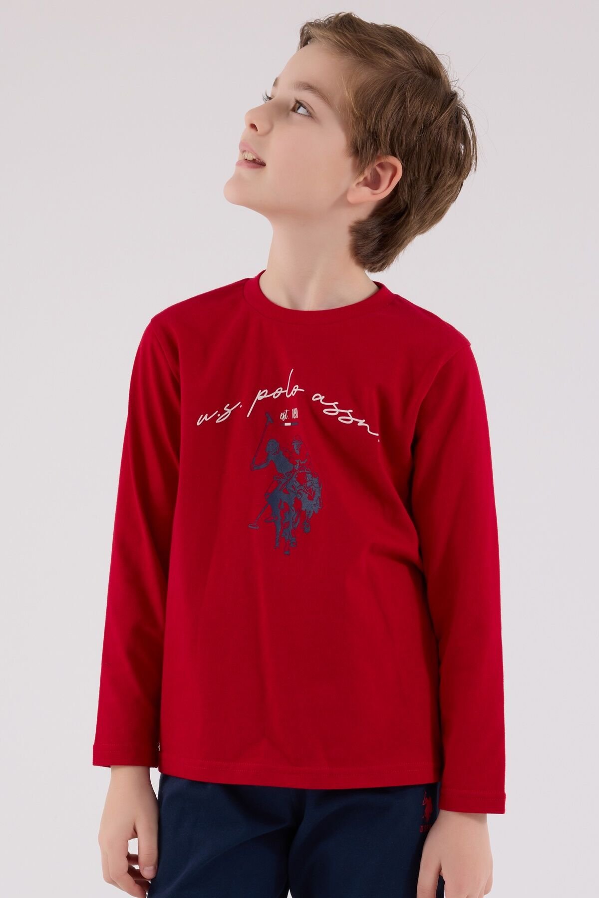 U.s. Polo Assn Uzun Kol Pi̇jama Takım Us2233-4 Kırmızı