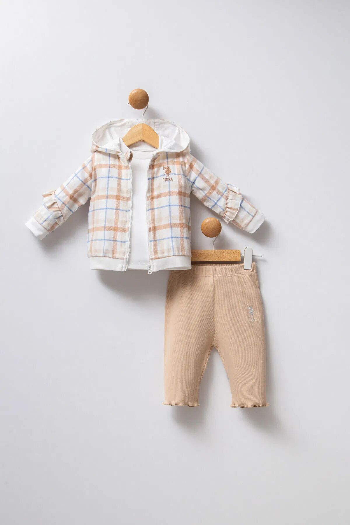 U.s Polo Bebek 3 Lü Takım Usb2382 Beyaz