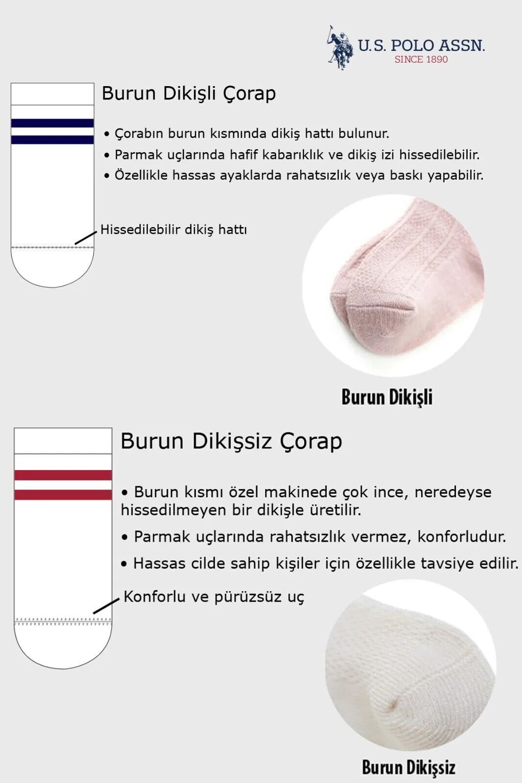 U.s.polo Erkek Bebek Çorap Usb2204 Laci̇vert-Kırmızı