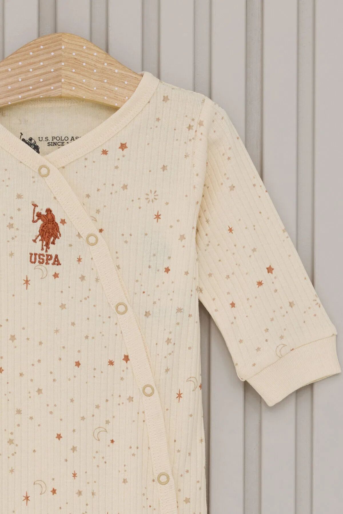 U.s.polo Kız Bebek Pati̇kli̇ Tulum Usb2110 Krem