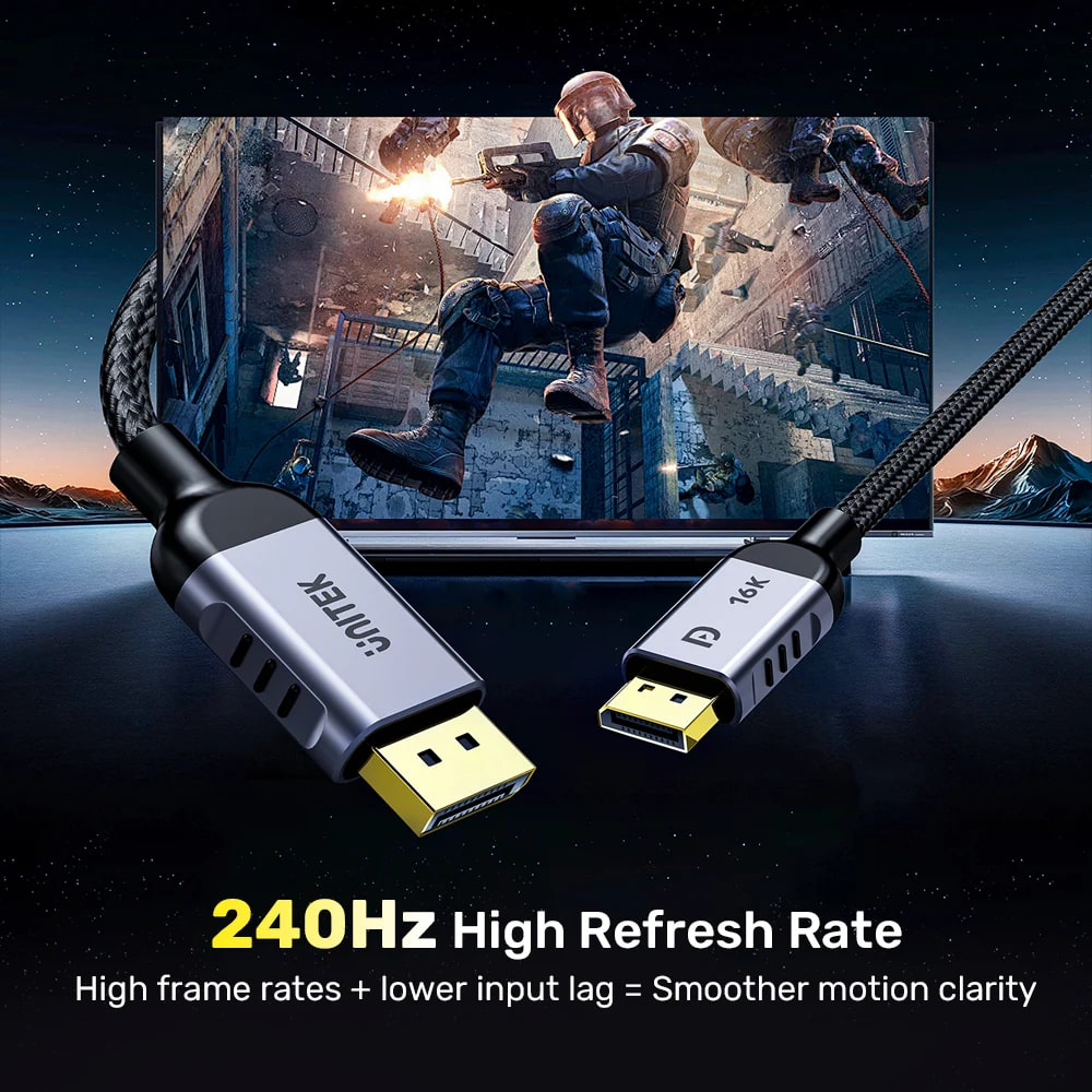 Unıtek Dısplay Port 2.1 Kablo 3Mt 16K (C1626Gy-3M)