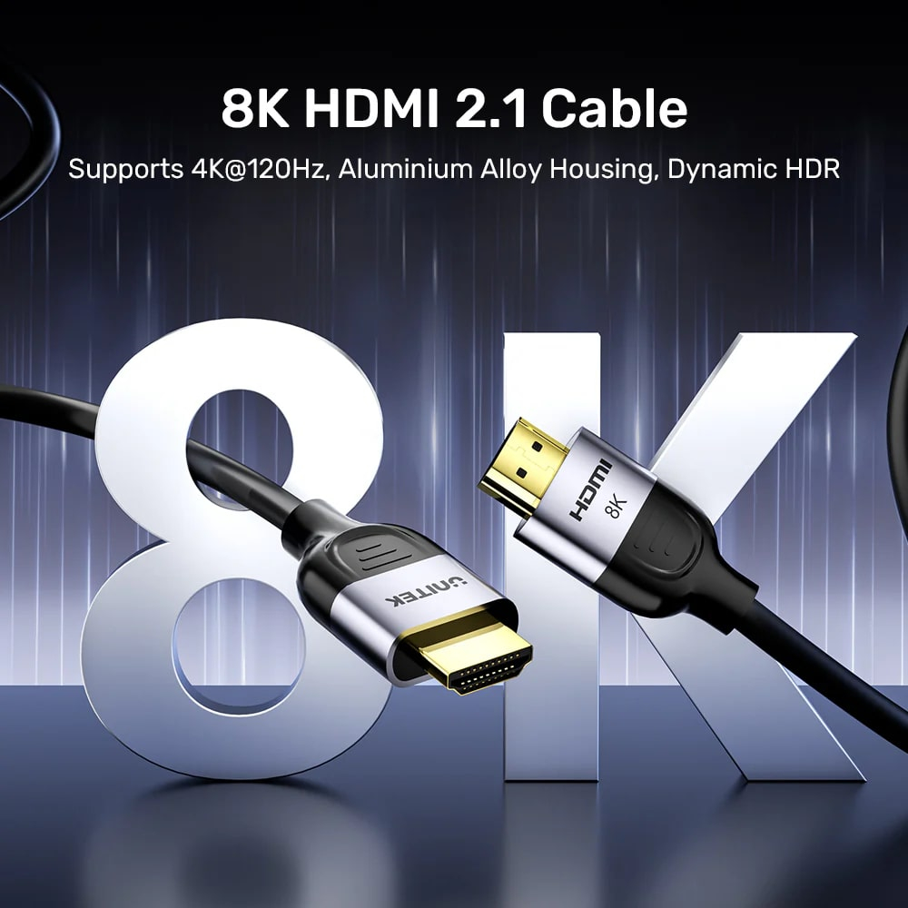 Unıtek Hdmı2.1 Kablo 2Mt 8K&Amp60Hz (C11086Gy-2M)