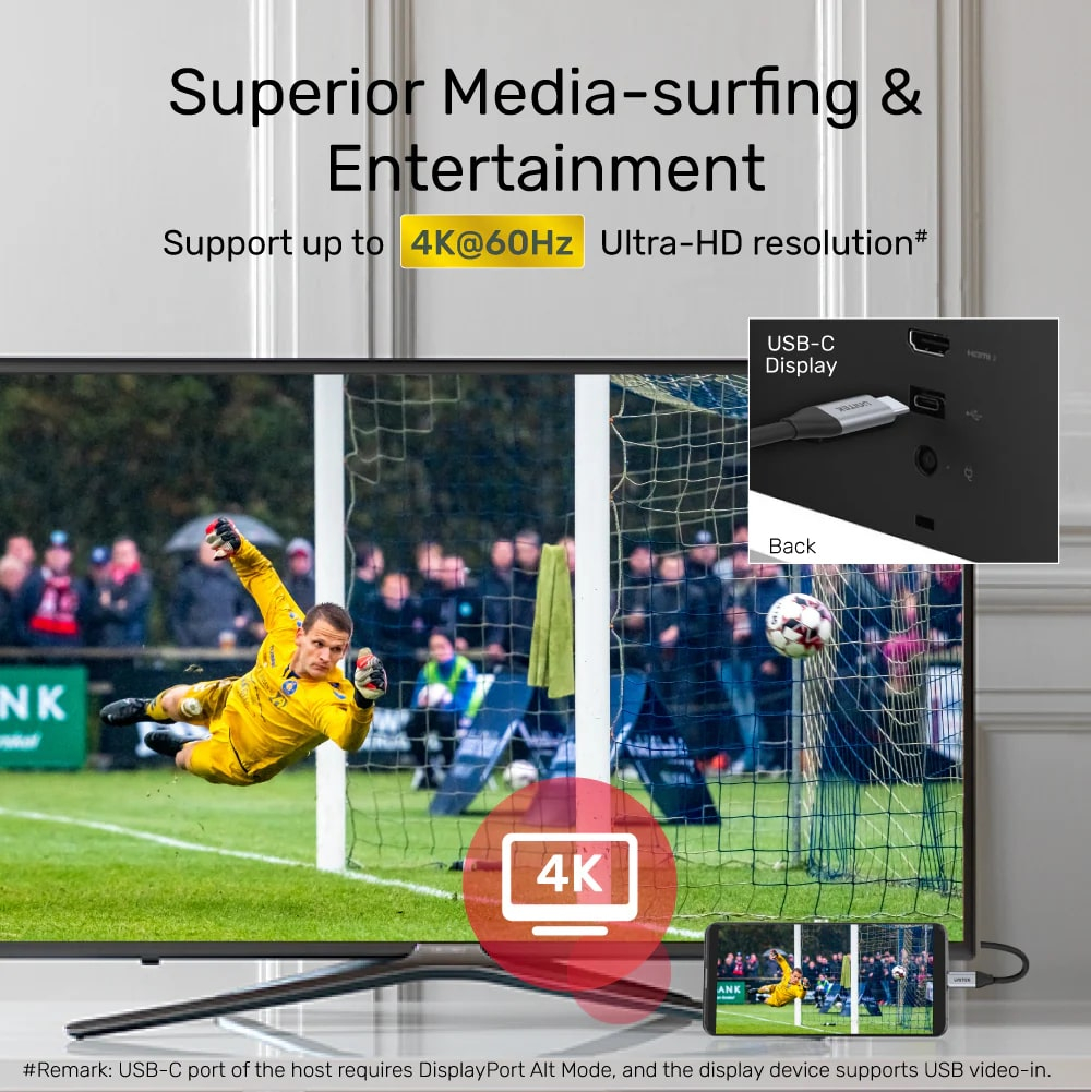 Unıtek Usb-C 3.2 Kablo 2Mt 5Gbps 4K (C14091Abk)