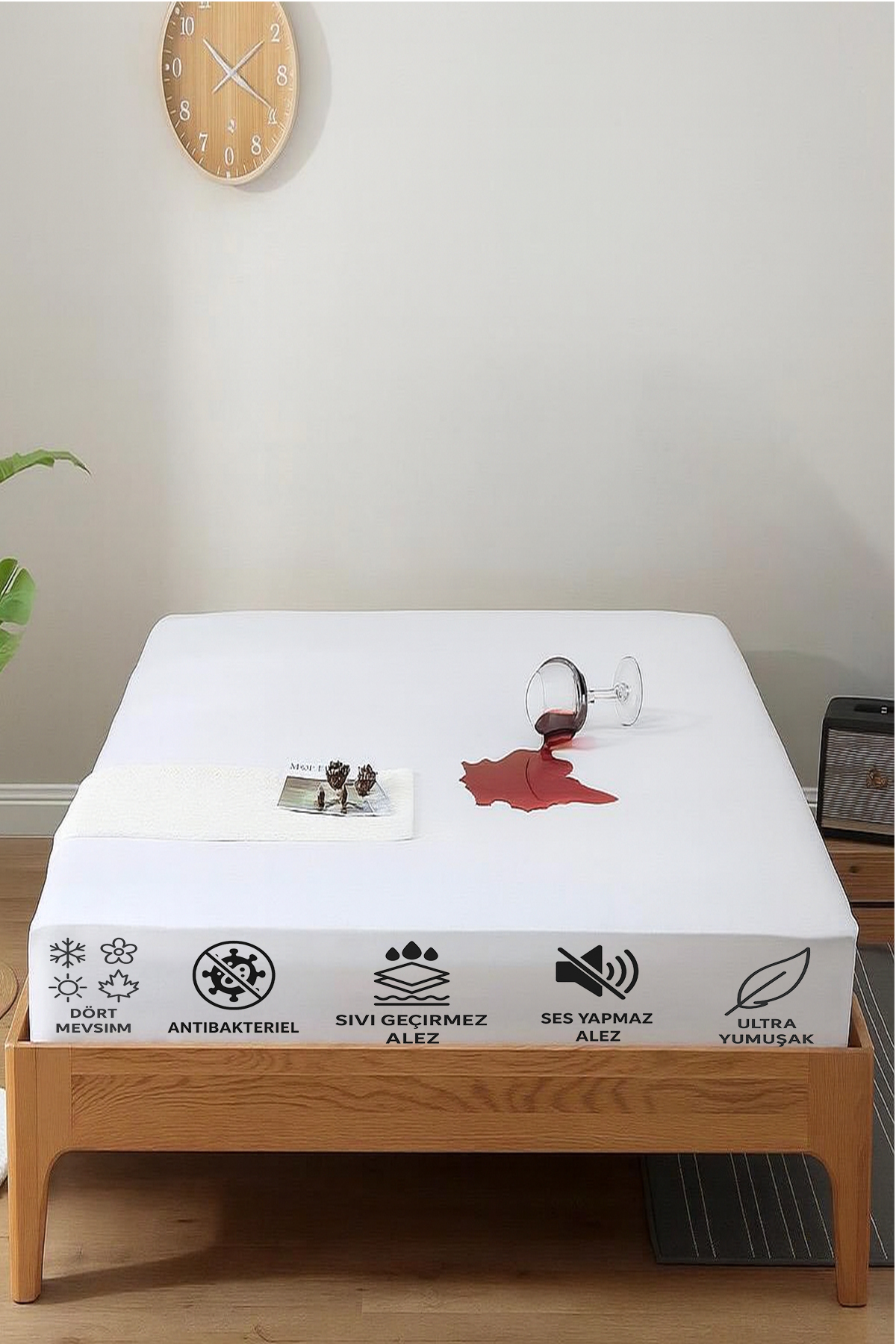 Yatak Alezi̇ %100 Pamuk Su Geçi̇rmez - 90 Cm X 200 Cm