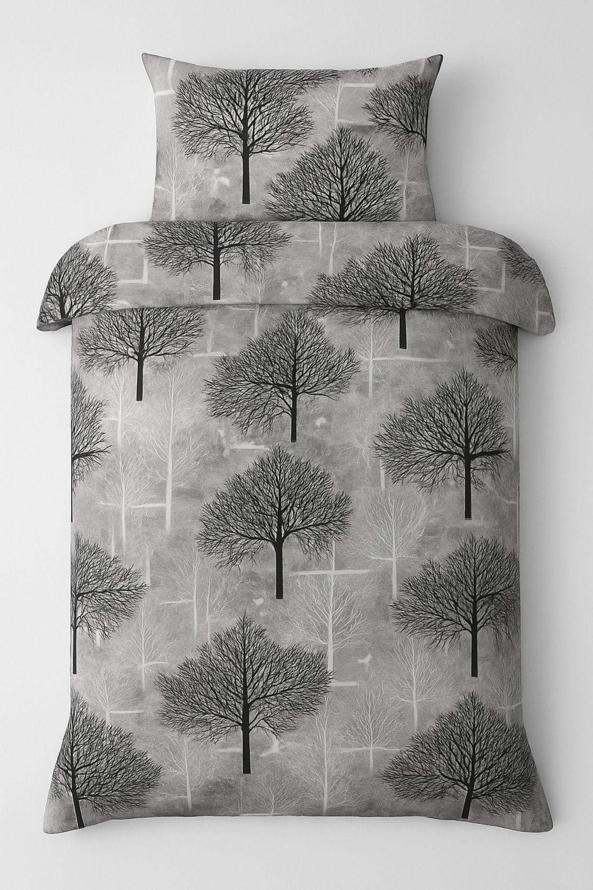 Yüzde Yüz Pamuk Kapi̇tone Elyaf Dolgulu Tek Ki̇şi̇li̇k Pi̇ke Ağaç Desenli̇