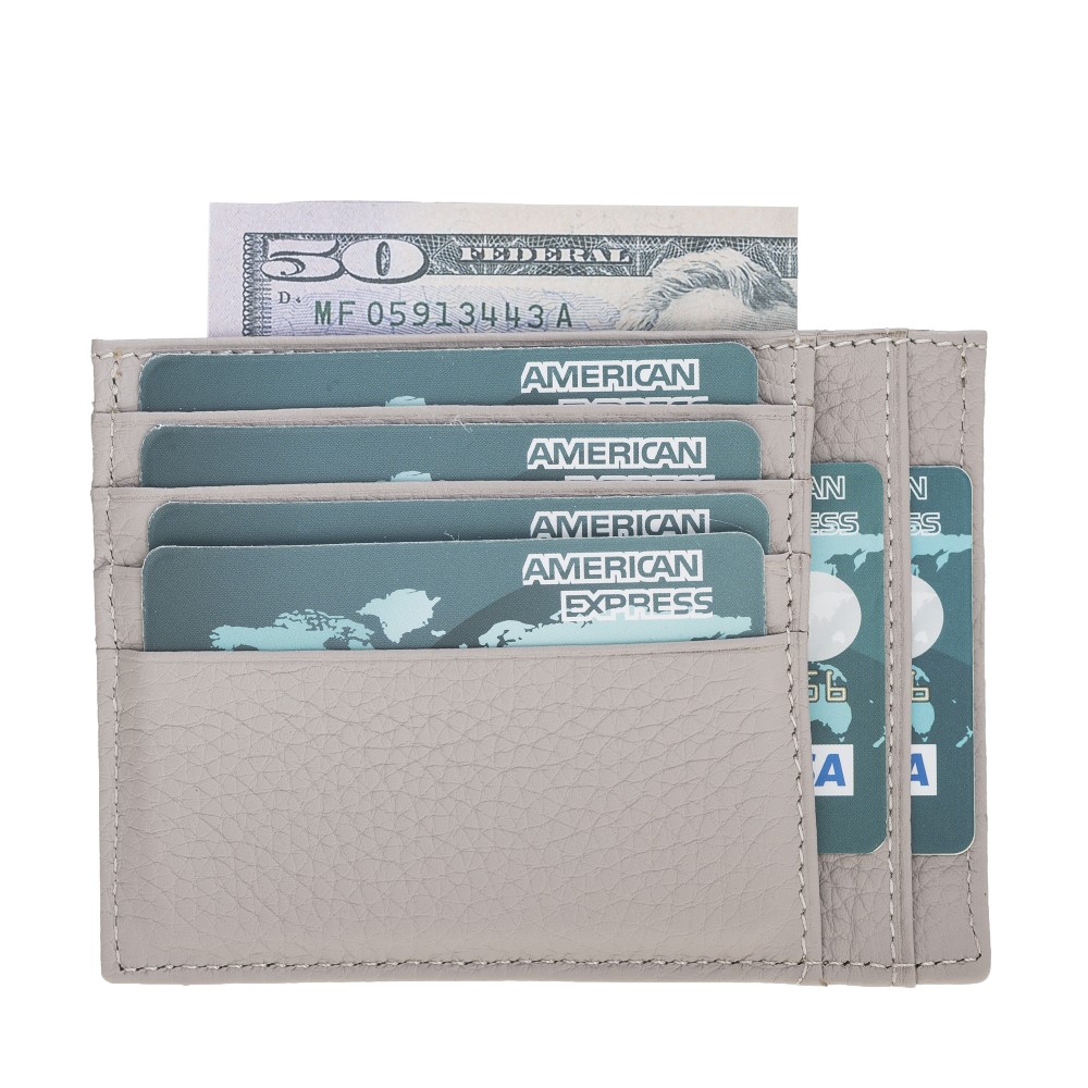 Zi̇p Deri̇ Fermuarlı Kartlık Zpch Erc3 Bej