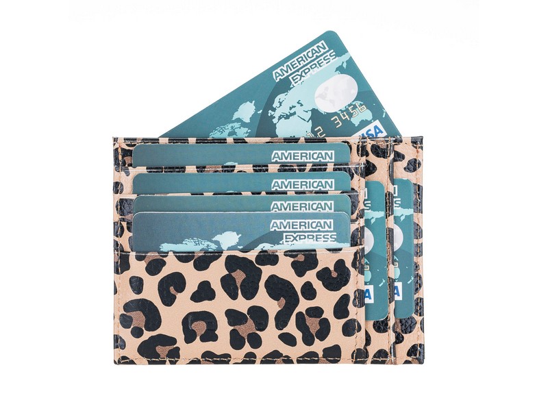 Zi̇p Deri̇ Fermuarlı Kartlık Zpch Leo-Ne Leopar