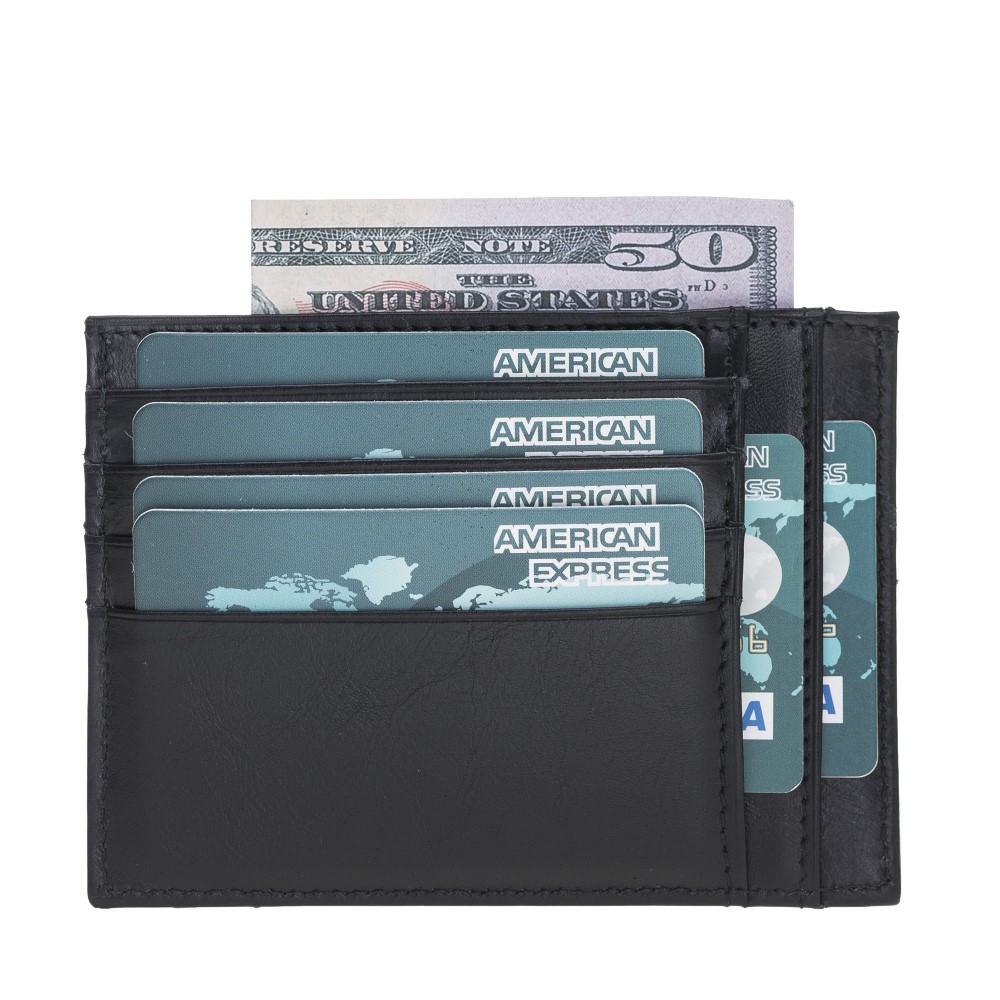 Zi̇p Deri̇ Fermuarlı Kartlık Zpch Rst1 Si̇yah